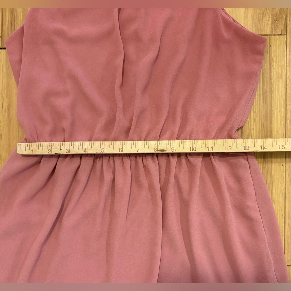I.N. San Francisco, Rose Pink Mini Halter Dress with Fitted Elastic Waist Size S - Picture 10 of 11